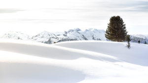 A snow-covered mountain landscape in the Tyrolean Alps A snow-covered mountain landscape in the Tyrolean Alps